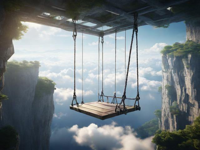 九游体育网站_ 云端悬空秋千，悬挂在天空的运动奇观，空中悬崖秋千项目